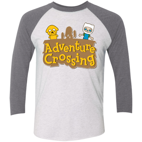 T-Shirts Heather White/Premium Heather / X-Small Adventure Crossing Triblend 3/4 Sleeve