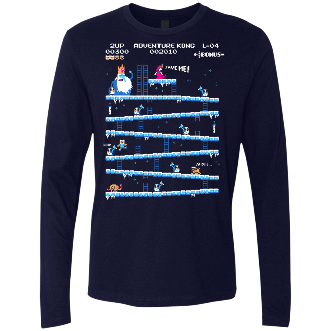 T-Shirts Midnight Navy / Small Adventure Kong Men's Premium Long Sleeve