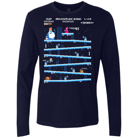 T-Shirts Midnight Navy / Small Adventure Kong Men's Premium Long Sleeve