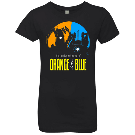 T-Shirts Black / YXS Adventure Orange and Blue Girls Premium T-Shirt