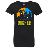 T-Shirts Black / YXS Adventure Orange and Blue Girls Premium T-Shirt