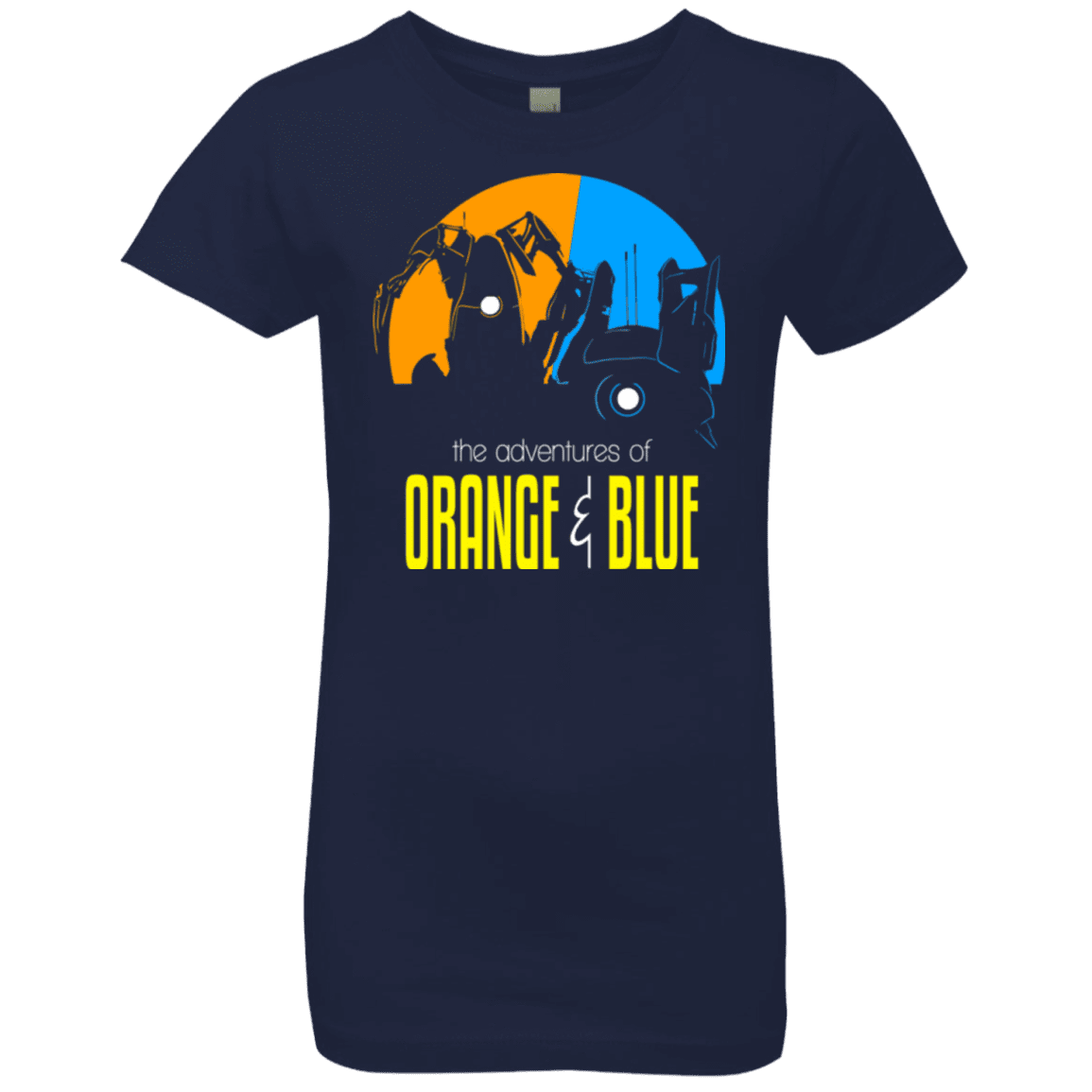 T-Shirts Midnight Navy / YXS Adventure Orange and Blue Girls Premium T-Shirt