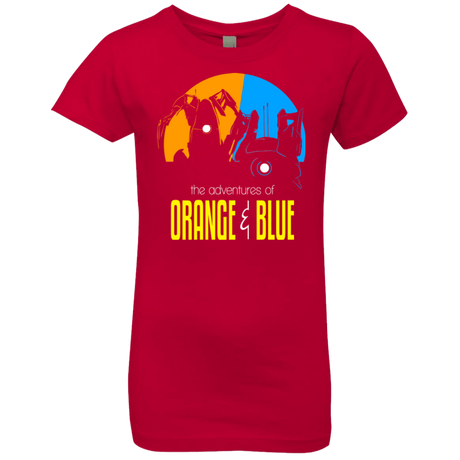 T-Shirts Red / YXS Adventure Orange and Blue Girls Premium T-Shirt