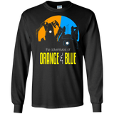 T-Shirts Black / S Adventure Orange and Blue Men's Long Sleeve T-Shirt