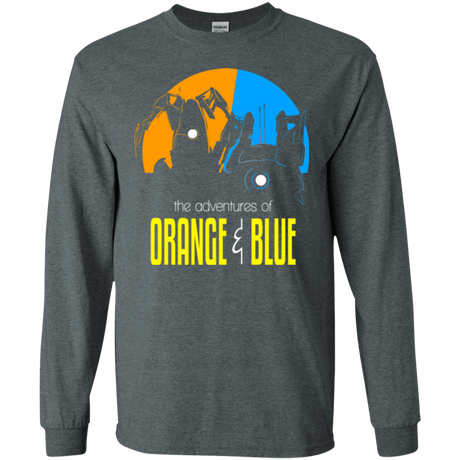 T-Shirts Dark Heather / S Adventure Orange and Blue Men's Long Sleeve T-Shirt