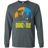 T-Shirts Dark Heather / S Adventure Orange and Blue Men's Long Sleeve T-Shirt