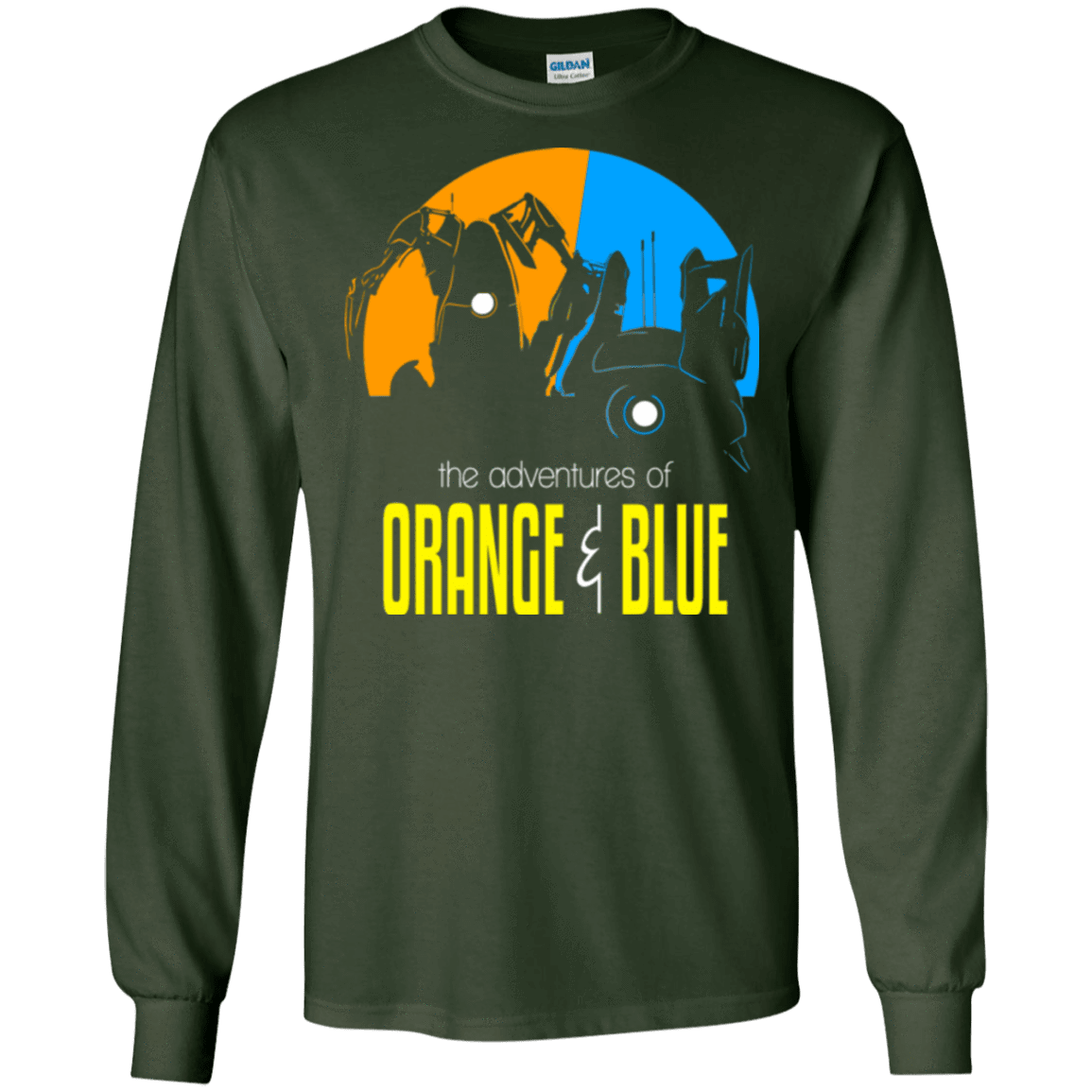T-Shirts Forest Green / S Adventure Orange and Blue Men's Long Sleeve T-Shirt