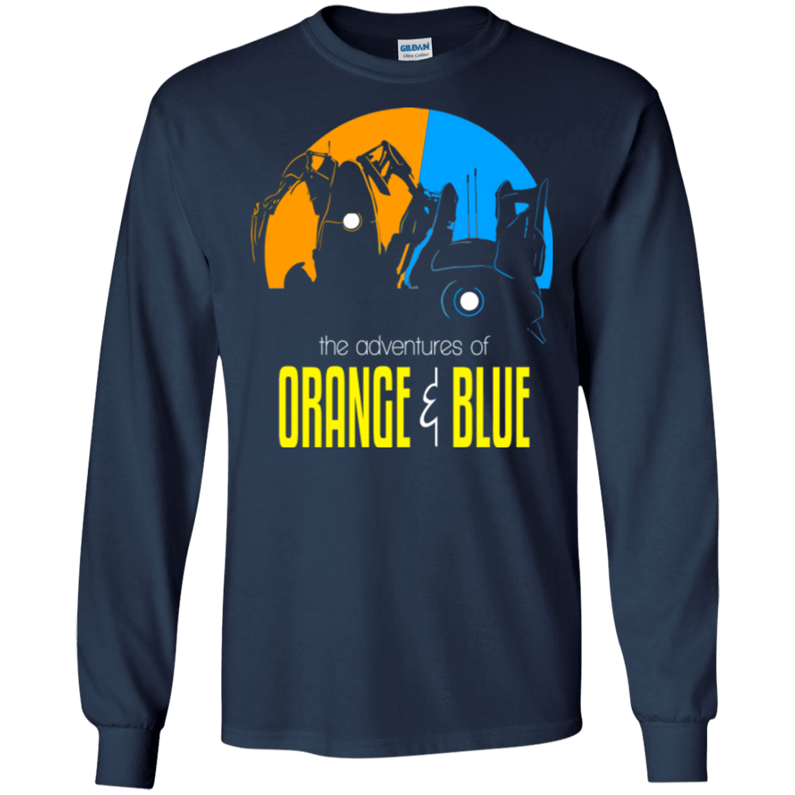 T-Shirts Navy / S Adventure Orange and Blue Men's Long Sleeve T-Shirt
