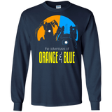 T-Shirts Navy / S Adventure Orange and Blue Men's Long Sleeve T-Shirt
