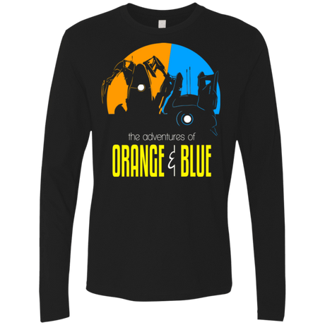 T-Shirts Black / S Adventure Orange and Blue Men's Premium Long Sleeve
