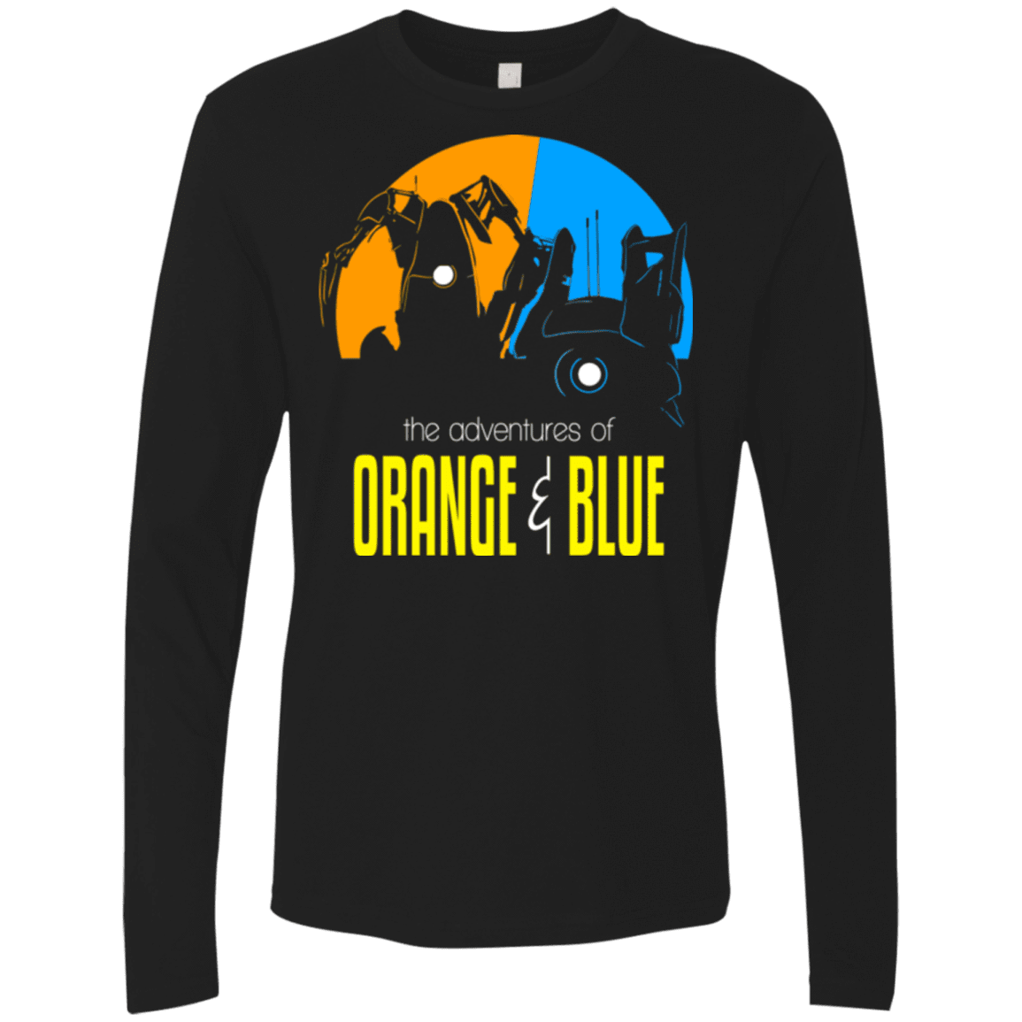 T-Shirts Black / S Adventure Orange and Blue Men's Premium Long Sleeve