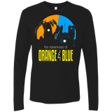 T-Shirts Black / S Adventure Orange and Blue Men's Premium Long Sleeve