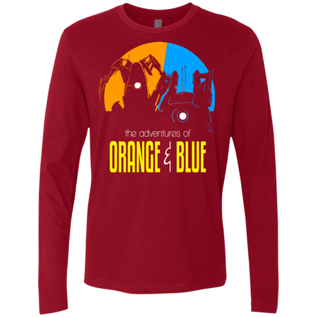T-Shirts Cardinal / S Adventure Orange and Blue Men's Premium Long Sleeve