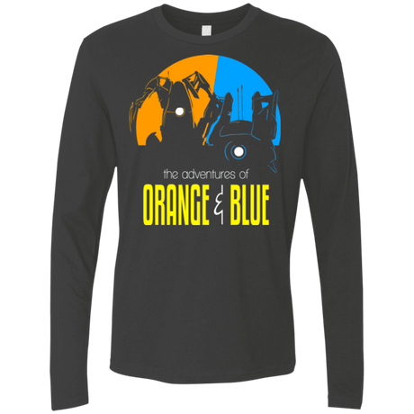T-Shirts Heavy Metal / S Adventure Orange and Blue Men's Premium Long Sleeve