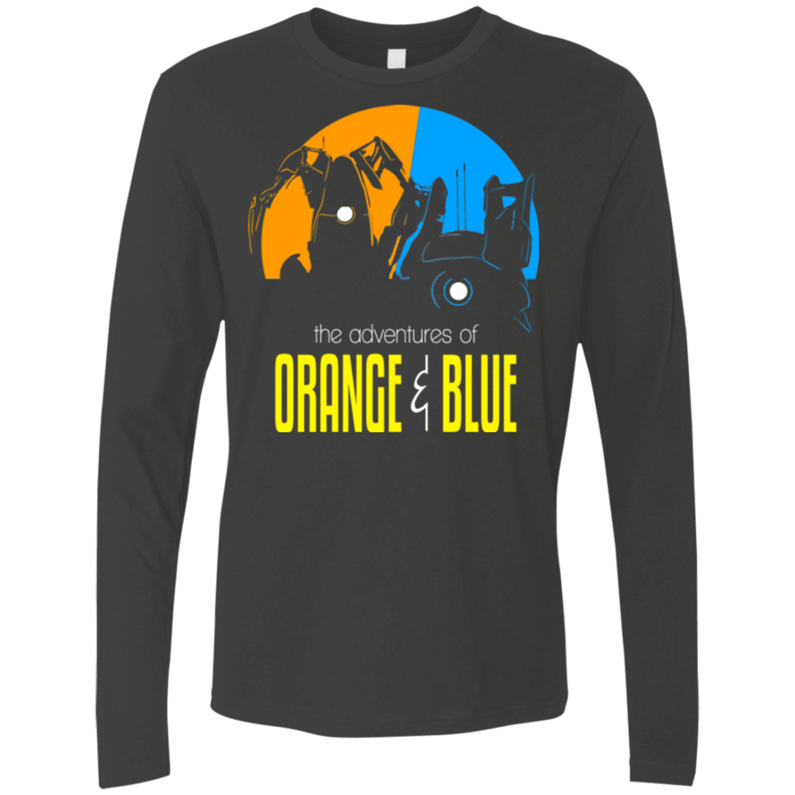 T-Shirts Heavy Metal / S Adventure Orange and Blue Men's Premium Long Sleeve