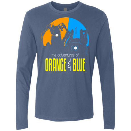 T-Shirts Indigo / S Adventure Orange and Blue Men's Premium Long Sleeve