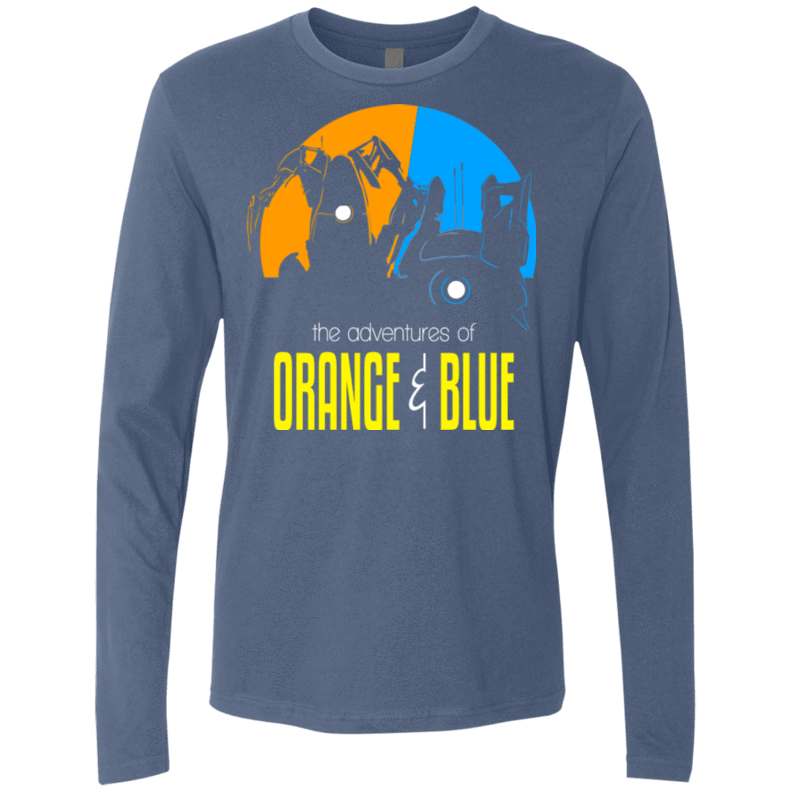 T-Shirts Indigo / S Adventure Orange and Blue Men's Premium Long Sleeve