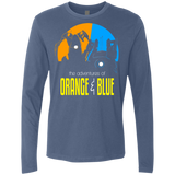 T-Shirts Indigo / S Adventure Orange and Blue Men's Premium Long Sleeve