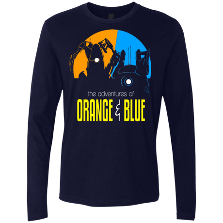 T-Shirts Midnight Navy / S Adventure Orange and Blue Men's Premium Long Sleeve