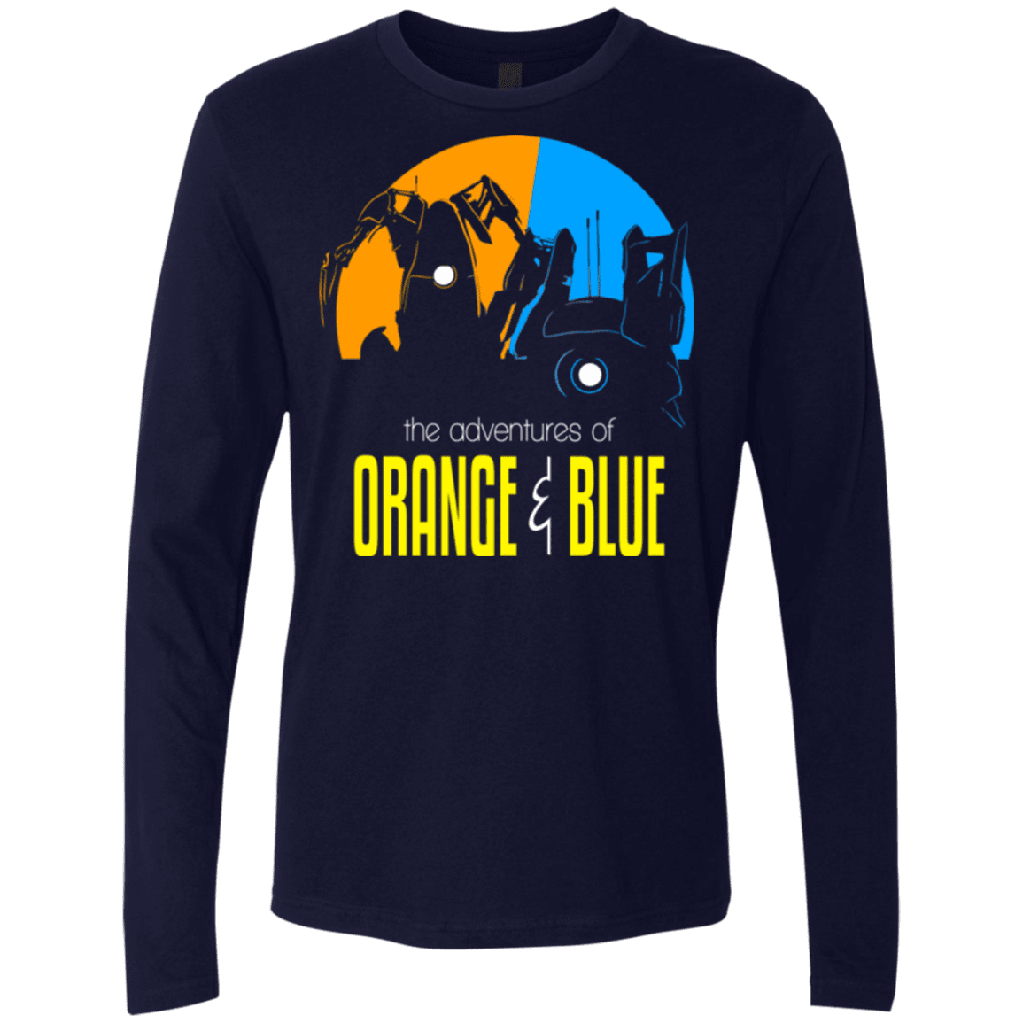 T-Shirts Midnight Navy / S Adventure Orange and Blue Men's Premium Long Sleeve