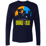 T-Shirts Midnight Navy / S Adventure Orange and Blue Men's Premium Long Sleeve