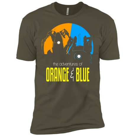 T-Shirts Military Green / X-Small Adventure Orange and Blue Men's Premium T-Shirt