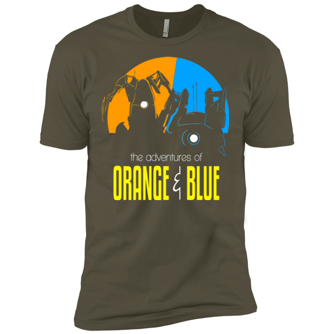 T-Shirts Military Green / X-Small Adventure Orange and Blue Men's Premium T-Shirt