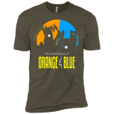 T-Shirts Military Green / X-Small Adventure Orange and Blue Men's Premium T-Shirt