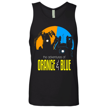 T-Shirts Black / S Adventure Orange and Blue Men's Premium Tank Top