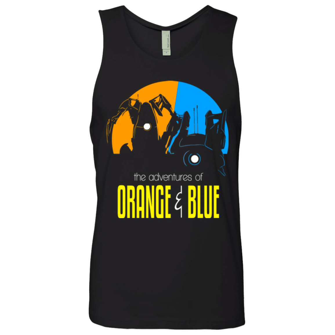 T-Shirts Black / S Adventure Orange and Blue Men's Premium Tank Top