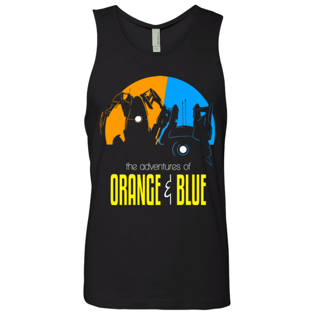 T-Shirts Black / S Adventure Orange and Blue Men's Premium Tank Top