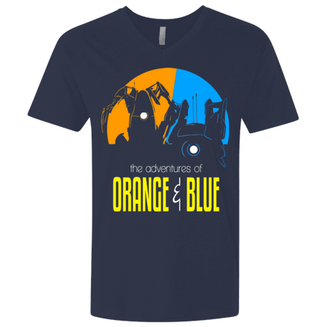 T-Shirts Midnight Navy / X-Small Adventure Orange and Blue Men's Premium V-Neck
