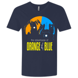 T-Shirts Midnight Navy / X-Small Adventure Orange and Blue Men's Premium V-Neck