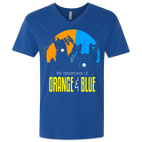 T-Shirts Royal / X-Small Adventure Orange and Blue Men's Premium V-Neck