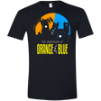 T-Shirts Black / X-Small Adventure Orange and Blue Men's Semi-Fitted Softstyle