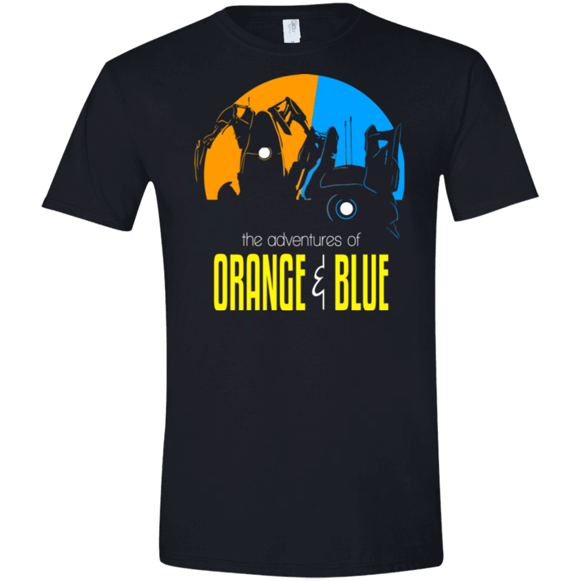 T-Shirts Black / X-Small Adventure Orange and Blue Men's Semi-Fitted Softstyle