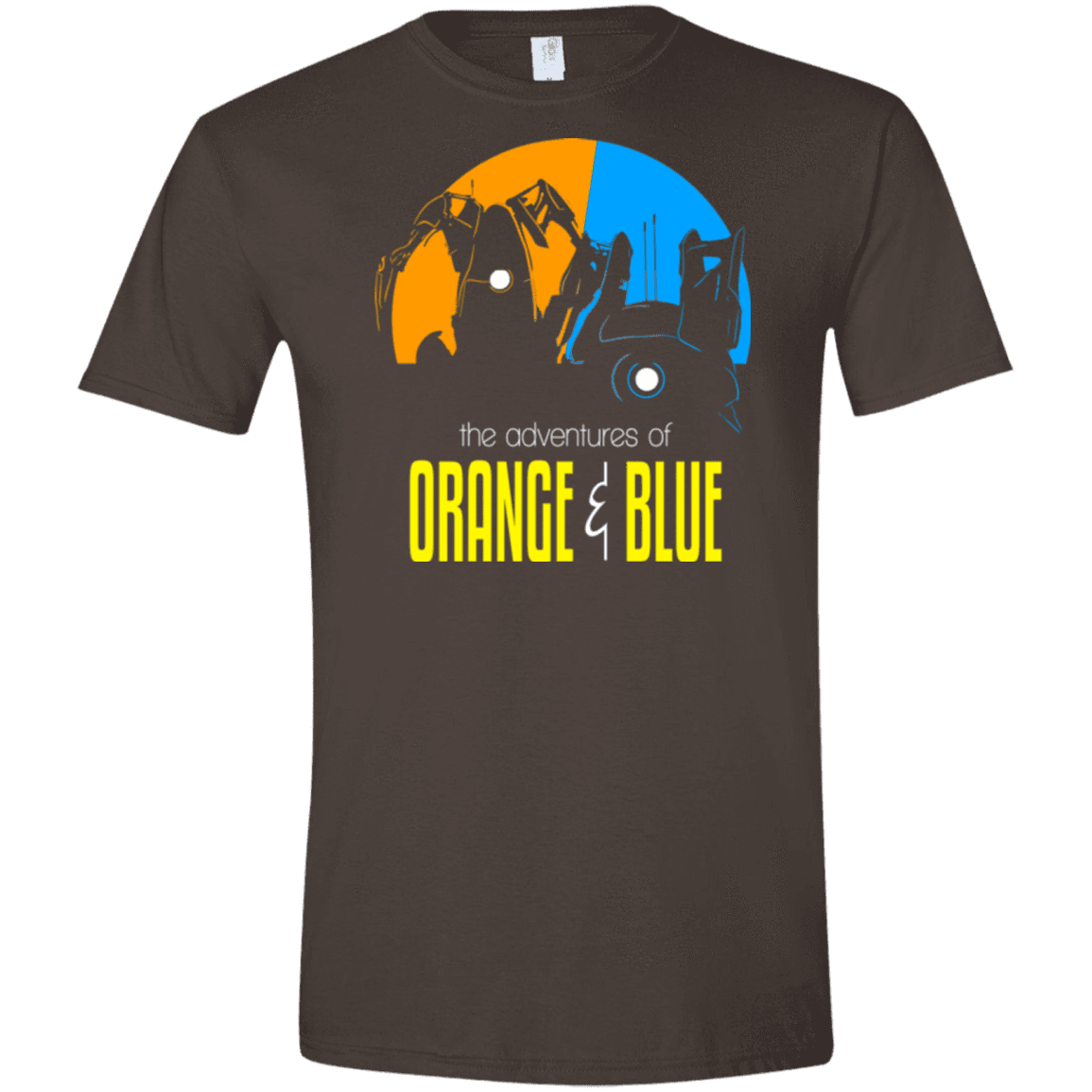 T-Shirts Dark Chocolate / S Adventure Orange and Blue Men's Semi-Fitted Softstyle