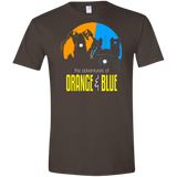 T-Shirts Dark Chocolate / S Adventure Orange and Blue Men's Semi-Fitted Softstyle