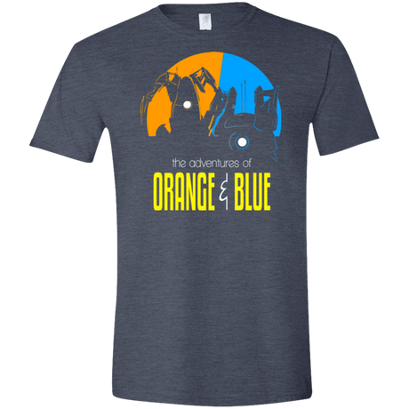 T-Shirts Heather Navy / S Adventure Orange and Blue Men's Semi-Fitted Softstyle