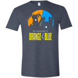 T-Shirts Heather Navy / S Adventure Orange and Blue Men's Semi-Fitted Softstyle