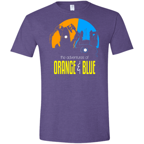 T-Shirts Heather Purple / S Adventure Orange and Blue Men's Semi-Fitted Softstyle