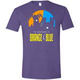 T-Shirts Heather Purple / S Adventure Orange and Blue Men's Semi-Fitted Softstyle