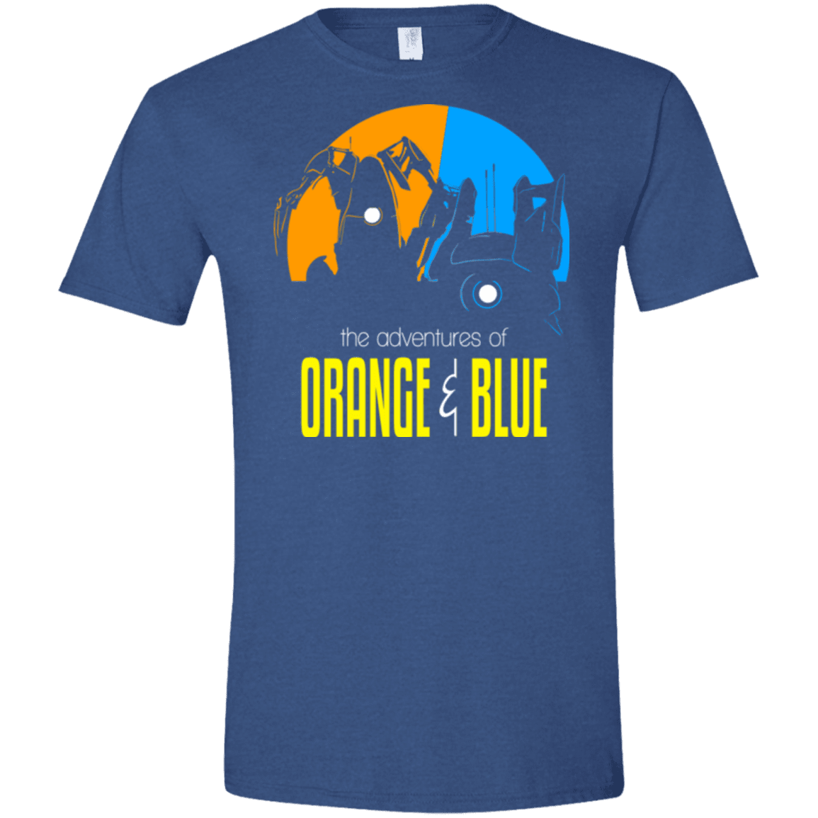 T-Shirts Heather Royal / X-Small Adventure Orange and Blue Men's Semi-Fitted Softstyle