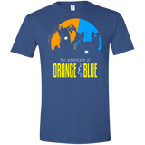 T-Shirts Heather Royal / X-Small Adventure Orange and Blue Men's Semi-Fitted Softstyle