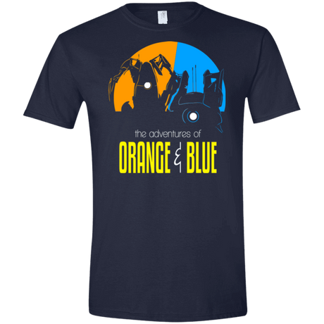 T-Shirts Navy / X-Small Adventure Orange and Blue Men's Semi-Fitted Softstyle
