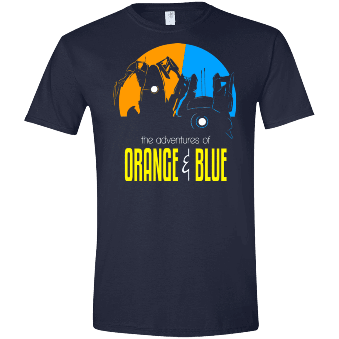 T-Shirts Navy / X-Small Adventure Orange and Blue Men's Semi-Fitted Softstyle