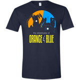 T-Shirts Navy / X-Small Adventure Orange and Blue Men's Semi-Fitted Softstyle