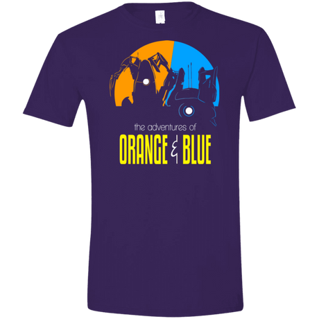 T-Shirts Purple / S Adventure Orange and Blue Men's Semi-Fitted Softstyle
