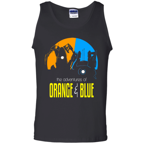 T-Shirts Black / S Adventure Orange and Blue Men's Tank Top