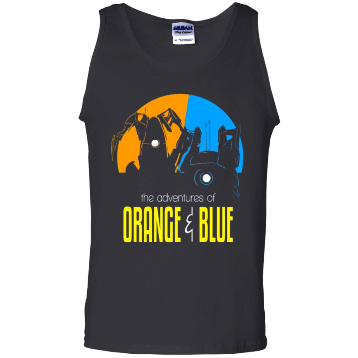 T-Shirts Black / S Adventure Orange and Blue Men's Tank Top